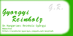 gyorgyi reinholz business card