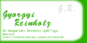 gyorgyi reinholz business card